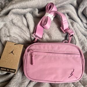 Jordan Recycled Alpha Pink Glaze Camera Bag, 75% recycled fibers, new with tag